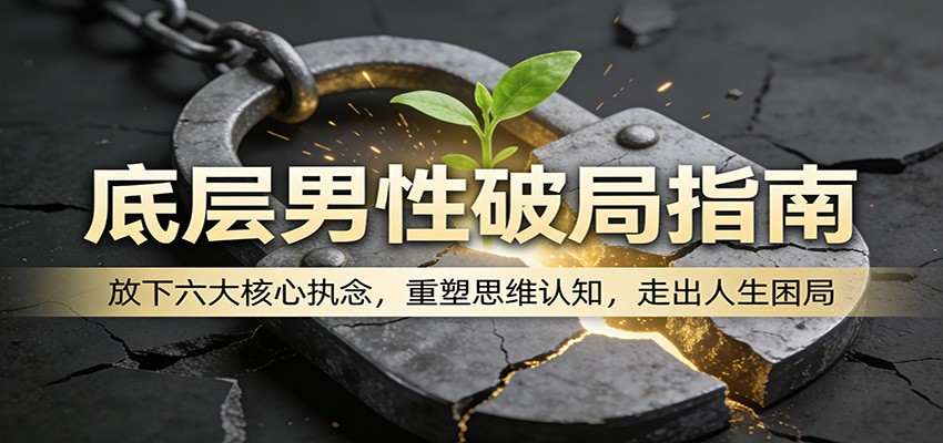 底层男性破局指南:放下六大核心执念,重塑思维认知,走出人生困局-墨痕微课