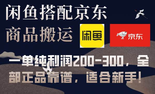 闲鱼搭配京东备份库搬运，一单纯利润200-300，全部正品靠谱，适合新手！-墨痕微课