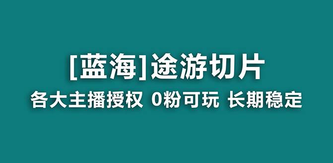 抖音途游切片,龙年第一个蓝海项目,提供授权和素材,长期稳定,月入过万-墨痕微课