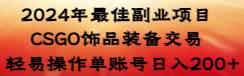 2024年最佳副业项目 CSGO饰品装备交易 轻易操作单账号日入200+-墨痕微课
