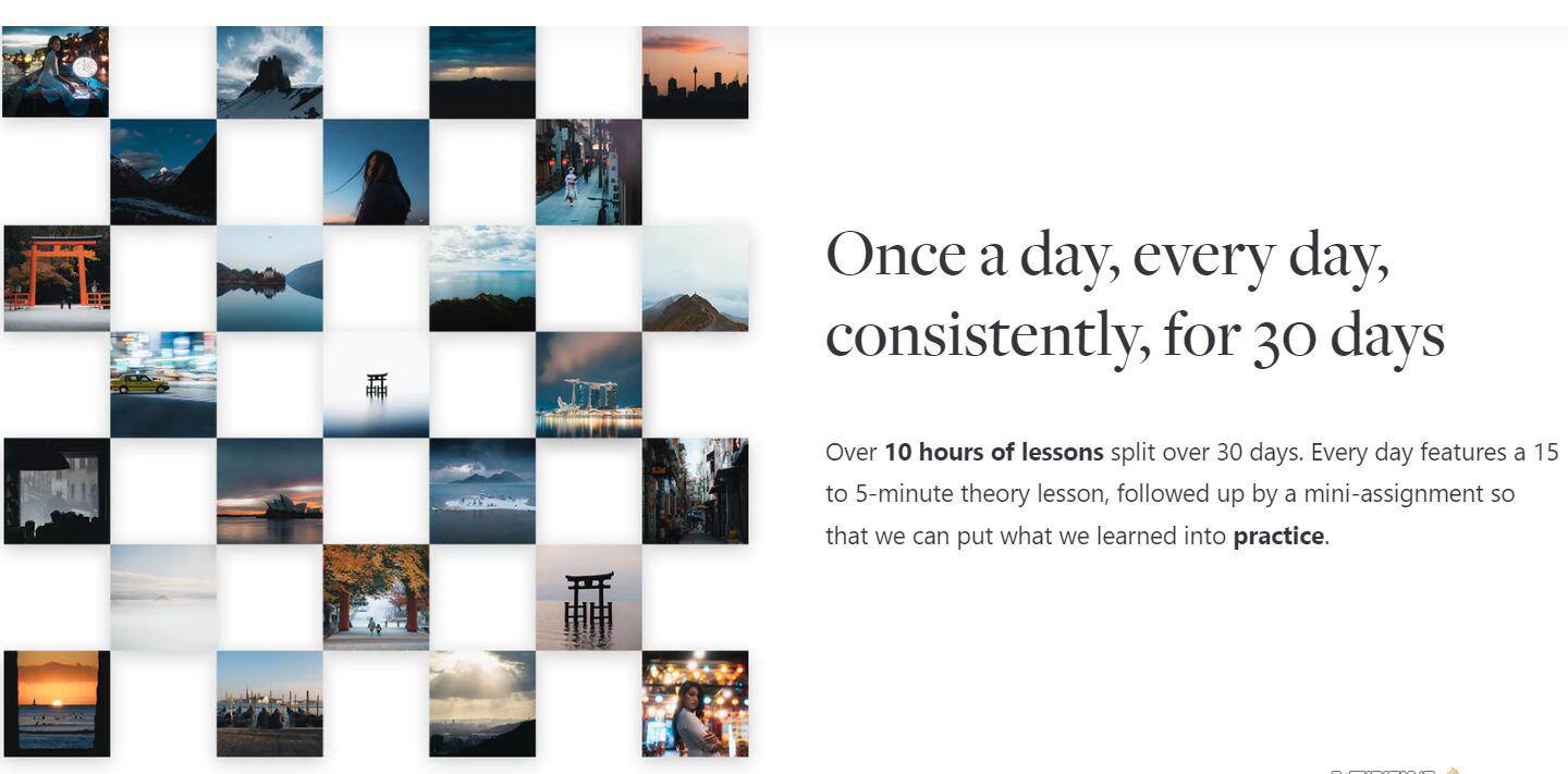 网红摄影师Pat Kay – 30天摄影基础知识加速器教程-30节课-中英字幕-墨痕微课