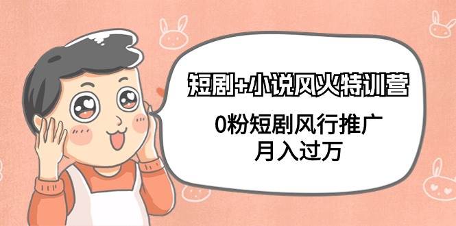 短剧+小说风火特训营,0粉短剧风行推广,月入过万(102节课)-墨痕微课