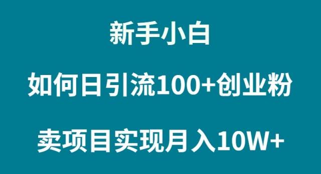 新手小白如何通过卖项目实现月入10W+-墨痕微课