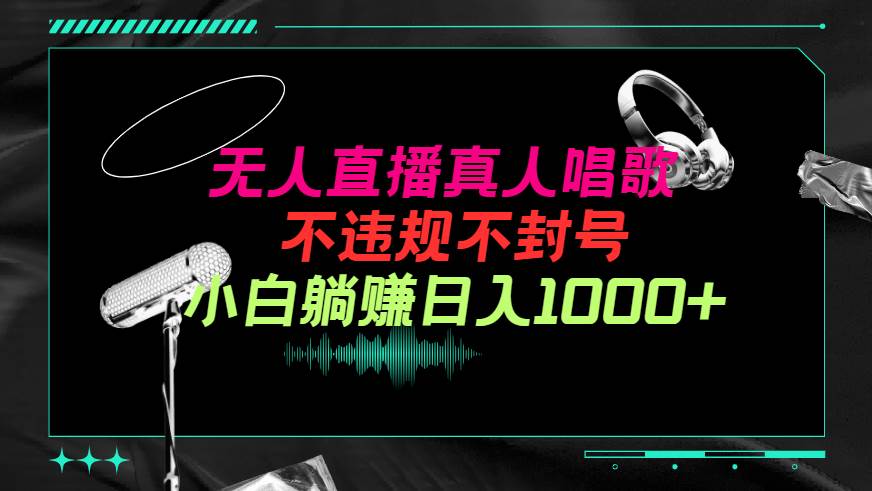 抖音24小时无人直播音乐，不违规，不封号纯撸音浪，小白实操当天日入1000+-墨痕微课