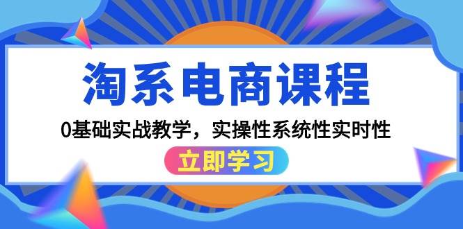 淘系电商课程，0基础实战教学，实操性系统性实时性（15节课）-墨痕微课