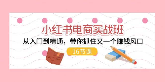 小红书电商实战班，从入门到精通，带你抓住又一个赚钱风口（16节）-墨痕微课
