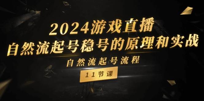 2024游戏直播-自然流起号稳号的原理和实战，自然流起号流程（11节）-墨痕微课