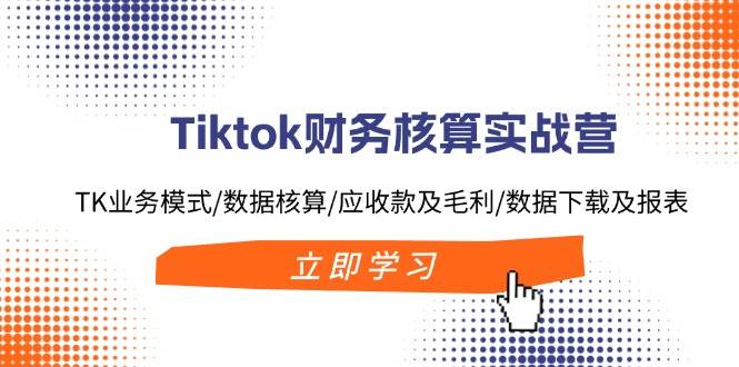 Tiktok财务核算实战营：TK业务模式/数据核算/应收款及毛利/数据下载及报表-墨痕微课