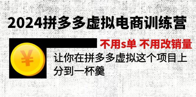 2024拼多多虚拟电商训练营 不s单 不改销量  做虚拟项目分一杯羹(更新10节)-墨痕微课